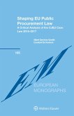 Shaping EU Public Procurement Law (eBook, ePUB)