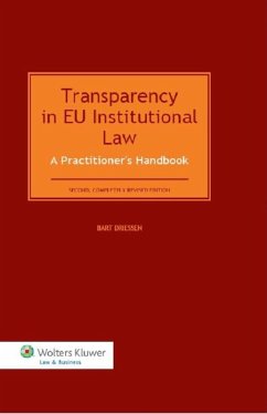 Transparency in EU Institutional Law: A Practitioner's Handbook (eBook, ePUB) - Driessen, Bart