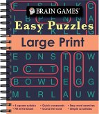 Brain Games - Easy Puzzles - Large Print: 4-Square Sudoku, Quick Crosswords, Easy Word Searches, Fill in the Blank, Guess the Word, Simple Scrambles,