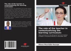 The role of the teacher in contextualizing the learning curriculum: - Kassupa, Afonso Munchijilo