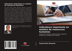 Indicateurs importants en matière de ressources humaines - Hosseini, Seyed Azim