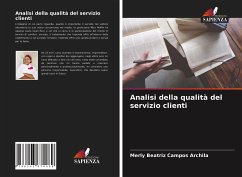 Analisi della qualità del servizio clienti - Campos Archila, Merly Beatriz