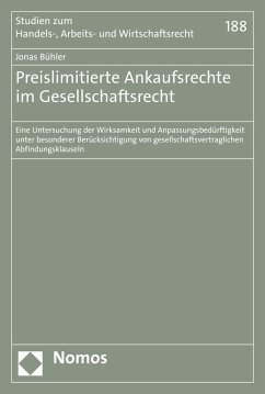 Cover Preislimitierte Ankaufsrechte im Gesellschaftsrecht (eBook, PDF)