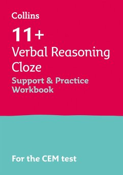 Collins 11+ - 11+ Verbal Reasoning Cloze Support and Practice Workbook: For the Cem 2021 Tests - Collins 11+; Teachitright