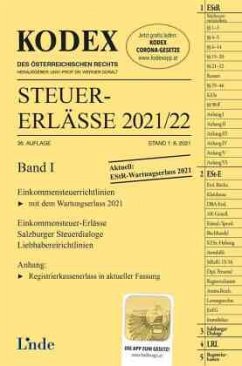 Cover KODEX Steuer-Erlässe 2021/22, Band I