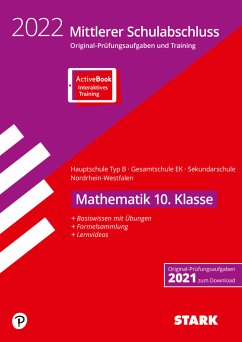 STARK Original-Prüfungen und Training - Mittlerer Schulabschluss 2022 - Mathematik - Hauptschule Typ B/ Gesamtschule EK/Sekundarschule - NRW, m. 1 Buch, m. 1 Beilage