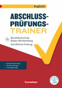 Cover Abschlussprüfung Englisch A2/B1. Berufsfachschule Baden-Württemberg - Schülerheft