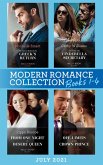 Modern Romance July 2021 Books 1-4: The Secret Behind the Greek's Return (Billion-Dollar Mediterranean Brides) / Claiming His Cinderella Secretary / From One Night to Desert Queen / Off-Limits to the Crown Prince (eBook, ePUB)