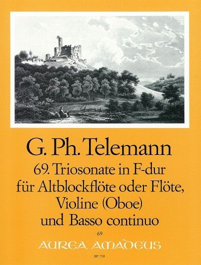 Triosonate F-Dur Nr.69 für Altblockflöte (Flöte), Violine (Oboe) und Bc