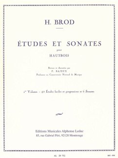 Cover Etudes et sonates vol.1 40 études faciles et progressives et 6 sonates pour hautbois