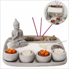 Cover Zen Garten, Zement, grau, Format ca. 24 x 24 x 12 cm