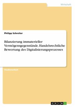 Bilanzierung immaterieller Vermögensgegenstände. Handelsrechtliche Bewertung des Digitalisierungsprozesses - Schreiter, Philipp