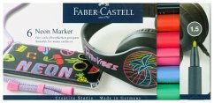 Faber-Castell Neon Marker, 6er Kartonetui