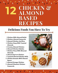 12 Chicken And Almond Based Recipes - Delicious Foods You Have To Try - Red White Yellow Modern Cover - Hanah