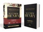 Rvr, Biblia de Estudio Matthew Henry, Leathersoft, Negro, Interior a DOS Colores