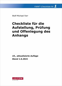 Checkliste 1 (Aufstellung, Prüfung und Offenlegung des Anhangs) - Farr, Wolf-Michael