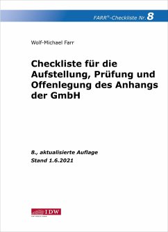 Farr, Checkliste 8 (Anhang der GmbH), 8. A. - Farr, Wolf-Michael