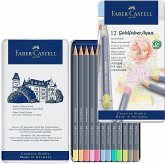 Faber-Castell Goldfaber Aqua Aquarellfarbstift Pastelltöne, 12er Metalletui