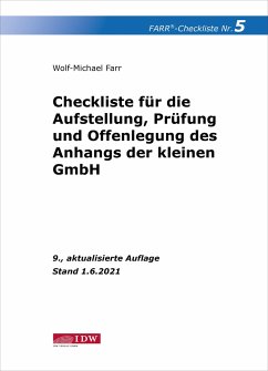 Checkliste 5 (Anhang der kleinen GmbH) - Farr, Wolf-Michael