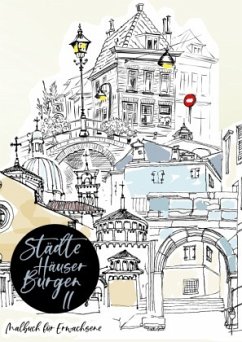 Städte Häuser Burgen II - Malbuch für Erwachsene - Skizzen der Welt - Grafik, Musterstück