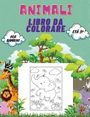 Animali Libro da Colorare per Bambini età 3+: Libro di animali da colorare per bambini, scuola materna e prescolare: grande libro di animali selvatici
