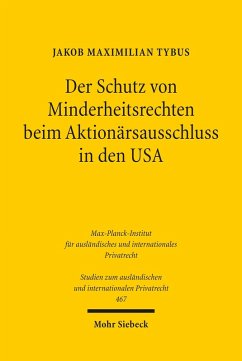 Cover Der Schutz von Minderheitsrechten beim Aktionärsausschluss in den USA (eBook, PDF)