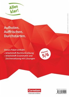 Alles klar! Deutsch. Sekundarstufe I 5./6. Schuljahr. Rechtschreibung + Grammatik und Zeichensetzung im Paket