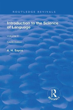 Introduction to the Science of Language (eBook, ePUB) - Sayce, A. H.