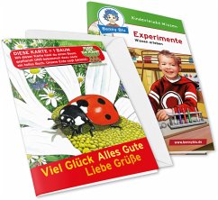 Benny Blu - Set Glückwunschkarte Motiv Käfer + Wissensbuch Experimente, m. 1 Beilage - Richter, Tino