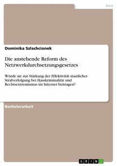 Die anstehende Reform des Netzwerkdurchsetzungsgesetzes - Szlachcionek, Dominika