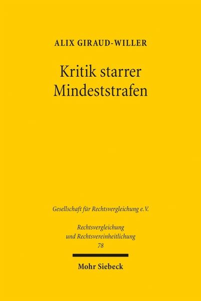 Kritik starrer Mindeststrafen (eBook, PDF)