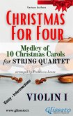 Violin I part - String Quartet Medley &quote;Christmas for four&quote; (fixed-layout eBook, ePUB)