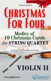 Violin II part - String Quartet Medley "Christmas for four" (fixed-layout eBook, ePUB)