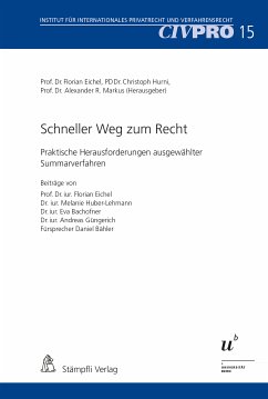 Schneller Weg zum Recht (eBook, PDF) - Bachofner, Eva; Bähler, Daniel; Eichel, Florian; Güngerich, Andreas; Huber-Lehmann, Melanie