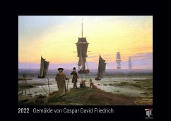 Gemälde von Caspar David Friedrich 2022 - Black Edition - Timokrates Kalender, Wandkalender, Bildkalender - DIN A3 (42 x 30 cm)