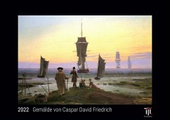 Gemälde von Caspar David Friedrich 2022 - Black Edition - Timokrates Kalender, Wandkalender, Bildkalender - DIN A4 (ca. 30 x 21 cm)