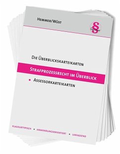 Die Überblickskarteikarten Strafprozessrecht (StPO) im Überblick - Hemmer, Karl-Edmund;Wüst, Achim