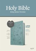 KJV Large Print Thinline Reference Bible, Filament-Enabled Edition (Leatherlike, Floral Leaf Teal, Red Letter)