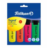 Pelikan Textmarker Signal, 4 Stück farbig sortiert im Polybeutel