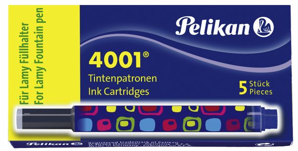 Pelikan Tintenpatronen 4001® Set mit 5 Patronen für Lamy-Füller Königsblau  - Schreibwaren bei bücher.de immer portofrei