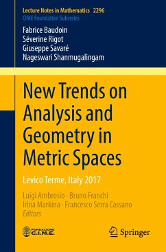 New Trends on Analysis and Geometry in Metric Spaces - Baudoin, Fabrice;Rigot, Séverine;Savaré, Giuseppe