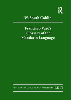 Cover Francisco Varo's Glossary of the Mandarin Language (eBook, PDF)
