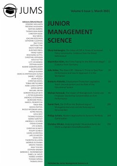 Junior Management Science, Volume 6, Issue 1, March 2021 - Junior Management Science e.V.