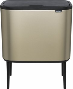 Brabantia Mülleimer Bo Touch Bin Champagnerfarben, 3 x 11 L