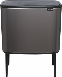 Brabantia Mülleimer Bo Touch Bin Platinum, 11 + 23 L