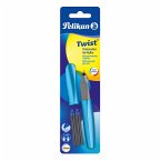 Pelikan Tintenroller Twist, Frosted Blue, universell für Rechts- und Linkshänder, 1er Set