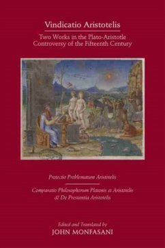 Cover Vindicatio Aristotelis - Two Works of George of Trebizond in the Plato-Aristotle Controversy of the Fifteenth Century