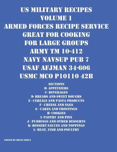 US Military Recipes Volume 1 Armed Forces Recipe Service Great for Cooking for Large Groups