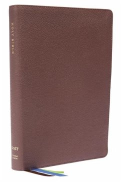 Net Bible, Thinline Large Print, Genuine Leather, Brown, Comfort Print - Thomas Nelson