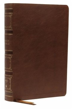 Nkjv, Single-Column Wide-Margin Reference Bible, Leathersoft, Brown, Red Letter, Comfort Print - Thomas Nelson